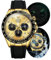 OLEVS Herren Chronograph Quarz Uhren Leuchtende Uhren für Männer Mode Freizeit, 2875-Gold, Chronograph, Digital