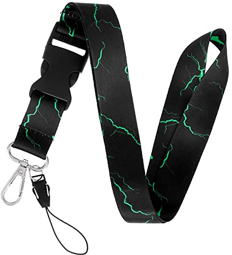 Cobee - Cordón desmontable para el cuello, Mármol Verde Negro, talla única