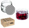 KADAX 100st Einmachgläser 250 ml, Marmeladengläser mit Twist-Off Deckel fi82, Dessertgläser, Luftdicht & Spülmaschinenfest, Dickwandiges Glas, Auswahl an Schraubverschlüssen (Schwarz kariert)