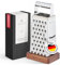 SKESH® Premium Reibe (24,5x10,5cm) - Küchenreibe mit Schale aus echtem Holz - Messerscharfe Gemüsereibe aus Edelstahl - Spülmaschinenfeste Käsereibe mit Behälter