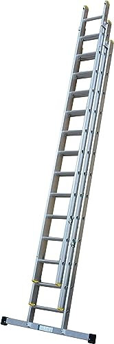 Lewis Triple EN131 Professional Aluminium Extension Ladders with Stabiliser Bar…