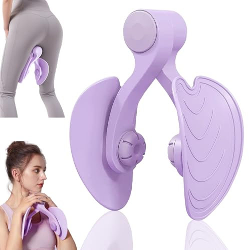 Beckenbodentrainer Beintrainer, Trainingsgerät für Weibliches Gesäß, Trimmer-Innenschenkel, Arm-Bein-Trainer, Beinpresse für Postpartum Korrektur Gesäß Beinarm Brust Arm und Beintrainer (Lila)