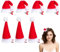 Beavorty Weihnachts-Haarschmuck, 12 Stück Weihnachtsmütze-Haarspange, festlicher Haarschmuck, Mini-Weihnachtsmütze-Clip für Weihnachten, Urlaub, Party, Partygeschenke