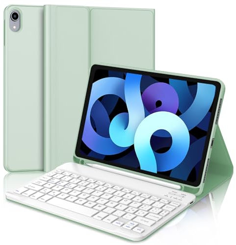 WINCHKING Tastiera per iPad Air 5/4 10.9 con Bluetooth, Magnetica Staccabile Layout Italiano per iPad Pro 11 4/3/2/1 Gen, Verde Chiaro