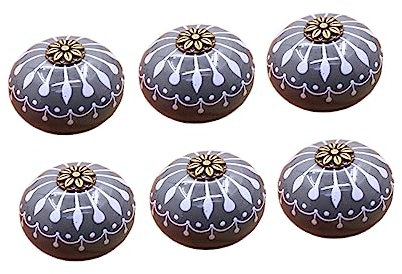 6St Kommode Schubladenknöpfe Türschnalle schwarze Kommodenknöpfe Vintage-Türknöpfe Schrankknöpfe möbel knöpfe cabinet knobs türknopf Türknauf Schrankgriff Tür leckt Griff handhaben
