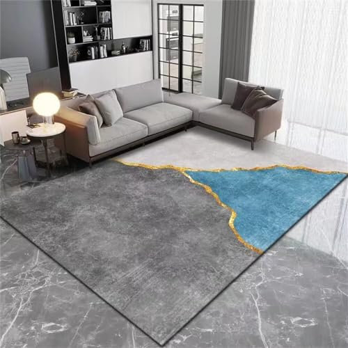 deko Zimmer Tumblr Teppich Sauger waschbar grau blau geometrisches Design Linie Dekoration Schlafzimmer Teppich waschbar Anti rutsch Teppich 180x280cm