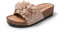 JOMIX Sandales Femme été Talon avec Fleurs Sandales Compensées Femme Tongs Femme Compensé pour Maison Piscine Plage Mer (Rose, 39)