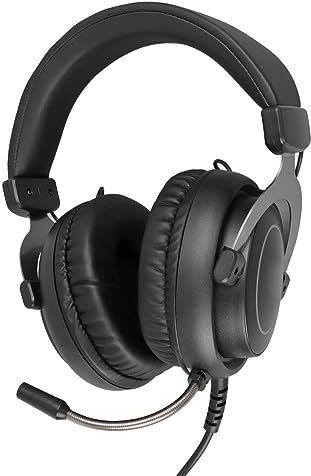 Casque de Jeu Stéréo, écouteurs Supra-Auriculaires à Réduction de Bruit avec Micro, Lumière RVB, Microphone Rétractable à Isolation Phonique avec USB et Deux Prises 3,5 Mm