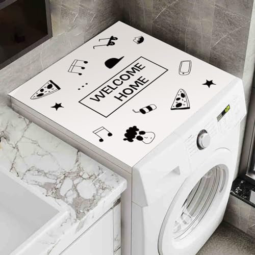 Chaoyilian Cubierta Antipolvo para Nevera Parte Superior,Multiusos Guardapolvo Refrigerador,Cubierta Superior Lavadora,Durable,Antideslizante,Prueba Polvo,Impermeablez,Minimalista,para y microondas