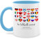 Tasse Tassen 325ml - WM - Deutschland EM 2024 Länder Herzen - Im Fußball vereint | - 325 ml - Hellblau - alle fussball europameisterschaft cup em+2024+fanartikel+deutschland fanartikel fu ball mug