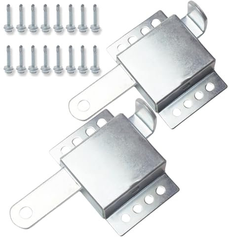 Renugaley 2 Pack Heavy Duty Inside Deadlock, Garage Door Side Lock for Most Garage Door, Galvanized Steel Extra Security Lock, Locking Slide Latch for Manual Open