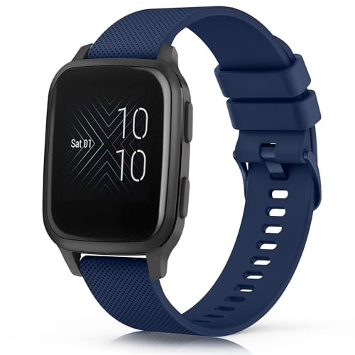 Oumida Armband für Garmin Venu Sq Music Armband für Damen und Herren, Verstellbarer klassischer Sport Ersatzarmband mit Garmin Venu Sq 2 Music/Venu Sq 2 /Venu Sq/Venu/Venu 2 Plus (Dunkelblau)