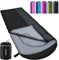 WKFAMOUT XL Schlafsack Outdoor 10℃ Deckenschlafsack für Erwachsene Maschinenwaschbar Schlafsäcke 3–4 Jahreszeiten mit Kompressionssack Camping Wandern 220x85CM Schwarz