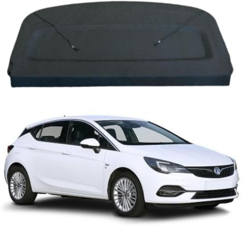 ZUOBYMBC Laderaumabdeckung Kofferraum Schutz Abdeckung Cargo Cover für Vauxhall Astra K 2016-2021 Onwards Hatchback Models, Auto Laderaumabdeckung,Schwarz Ausziehbar Kofferraumabdeckung,Rollo