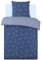 Vision – Wendebettwäsche - Hugo blau/jeansblau – Set mit Bettbezug 140 x 200 cm und 1 Kissenbezug für Einzelbett – 100 % Baumwolle