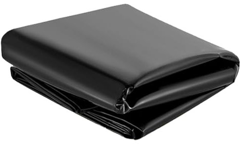 Bâche de bassin imperméable et robuste pour fontaines, cascades, grande doublure de bassin 4 x 11 m, doublure de piscine très résistante pour étangs à poissons, ruisseaux, noir, 1 × 6 m, 2 × 8 m, 5 ×