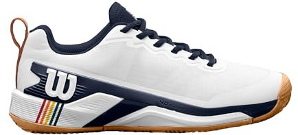 Wilson Herren Rush PRO 4.5 Clay Tennisschuh, White/Navy Blazer / Gum1a, 44 EU