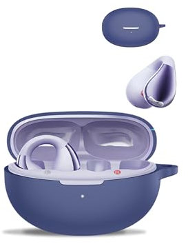 Silikon-Schutzhülle für QCY Crossky C30 Earbuds – Stoßfeste und staubdichte Ladehülle, Blau