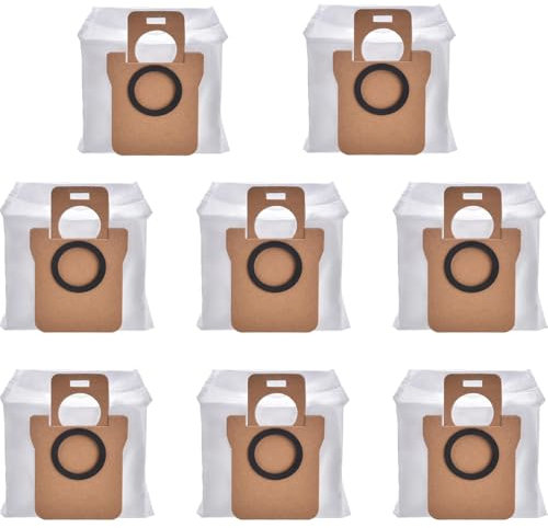 Lot de 8 sacs d'aspirateur compatibles avec Xiaomi X10+/X20+, 2,5 l, grande capacité, pour robot aspirateur Dreame L10s Ultra/L20 Ultra/L10 Ultra