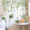 WandSticker4U®- Wandtattoo PFLANZEN hängend grün (84x90 cm) I Wandsticker Pflanzen groß Hängepflanzen Blumentopf Blätter Natur I Wanddeko Wohnzimmer Schlafzimmer Badezimmer Küche Flur XXL