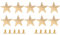 10 Pcs Sternform Stehern Sternnieten, 20 Mm Hochglänzende Zinklegungsstern Nieten mit 7 Mm PH -Schrauben Metall Leder Handwerk für Schuhe Taschen Kleidung Dekoration (GOLD)