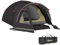 Outsunny Camping-Tunnelzelt für 2-4 Personen mit 2 Räumen, wasserdichtes 3000mm Familien-Trekking-Angelzelt mit Mesh-Tür, Seitenfenster und Transporttasche, 330x190x120 cm, Schwarz