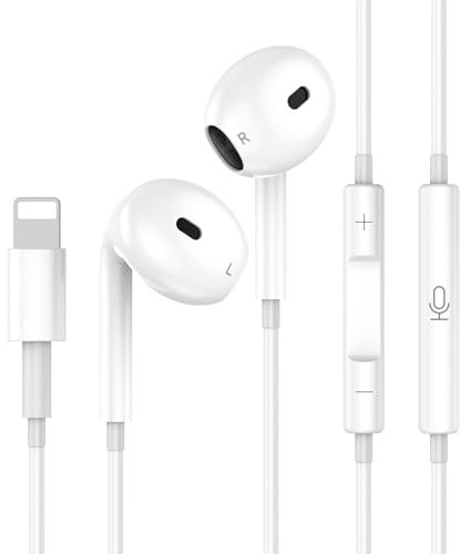Kopfhörer für iPhone 14 [MFi-zertifiziert] In-Ear iPhone Kopfhörer mit Kabel, HiFi-Stereo-Ohrhörer mit Mikrofon und Lautstärkeregler, Kompatibel mit iPhone 14 Pro/13/13 Pro/12/12 Pro/11/11/X/XS/SE/XR