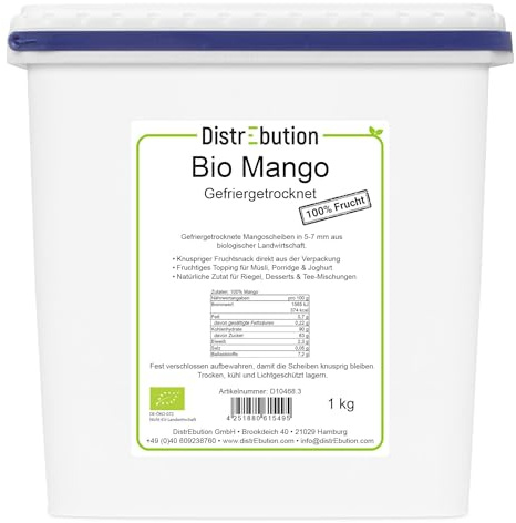 Bio Mango gefriergetrocknet 1kg – Knusprige Mangoscheiben, zuckerfrei & vegan – Perfekt als gesunder Snack