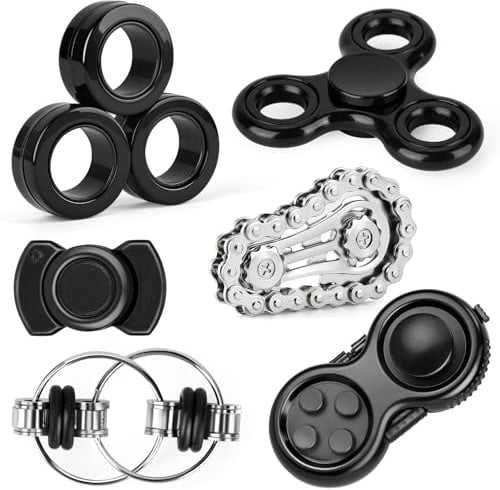 Fidget Juguetes Adultos,Conjunto Fidget Metal Escritorio Adolescentes&Niños