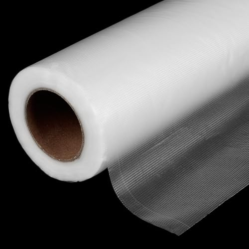 BENECREAT 27.43m Wasserlösliche Kreuzstich-Leinwand, 300mm Breite Große Lösliche Stickerei Stoff, Transparentes PVA Material für DIY Bastelprojekte Nähzubehör