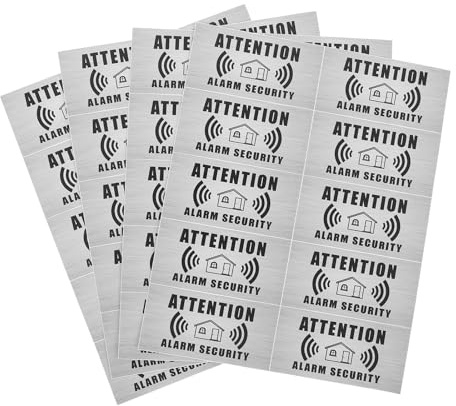 RUNROTOO 4 Sheets Home Business Security Burglar Alarm System Window Door Warning Alert Sticker Decals - Safe Protection Systems Sign for House