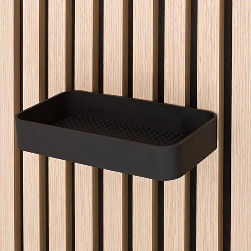 HAGEFOL® Regal für Akustikpaneele, Zubehör für Holz Wandpaneele, Schwebende Schlüsselbrett Ablage für Garderobe