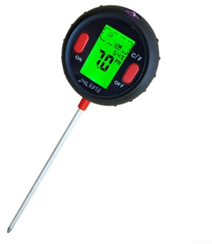 Durashmall 5 in 1 Bodentester Feuchtigkeitsmessgerät pH Temperatur Lichtmessgerät für Garten Rasen Bauernhof Indoor Outdoor Pflanzen Keine Batterie erforderlich