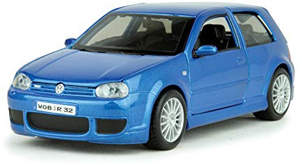 MAISTO MI31290B VW GOLF 4 R32 2002 BLUE 1:24 MODELLINO DIE CAST MODEL