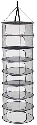 LABT Trocknungsnetz Drynet Grow Netz Trockennetz Hängetrockner Drying net zum Aufhängen mit Durchmesser 60 cm x 8 Fächern zusammenfaltbar