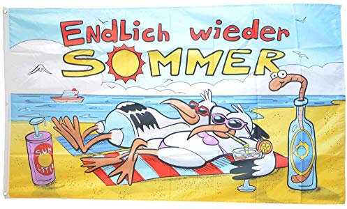 Flaggenfritze® Flagge/Fahne Endlich wieder Sommer - 90 x 150 cm