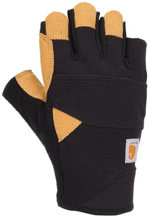 Carhartt Herren Padded Palm Fingerless Glove Winter-Handschuhe, Schwarze Gerste, Medium