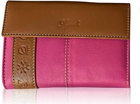 LEGADO Cartera Mujer Monedero de Mujer Billetero Piel señora Capote Cuero Grande Gran Capacidad Hecho en Ubrique España Regalo Pulsera Bandera ESPAÑA (PEQUEÑA)