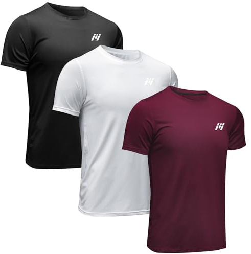 MEETWEE T-Shirt de Sport Homme, Baselayer Manches Courtes Maillot Running Tee Shirt Vetement de Fitness Gym T-Shirt Homme
