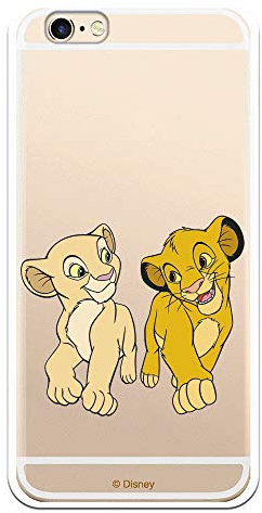 LA CASA DE LAS CARCASAS Offizielle Simba und Nala Mirada-Hülle für iPhone 6 – 6S zum Schutz Ihres Mobiltelefons. Offizielle Disney-Lizenzhülle für Flexibles Silikon. Der König der Löwen