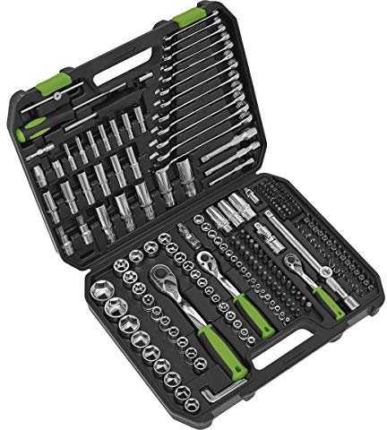 Sealey 219pc 1/4, 3/8 & 1/2Sq Drive Socket Set - WallDrive - S01212