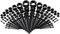 vogem Acryl Ear Stretching Kit Black 50 Stück Dehnstab Taper Plugs Ohrdehner Set 16g-00g Silikon Ohr Tunnels Damen Herren(Schwarz)