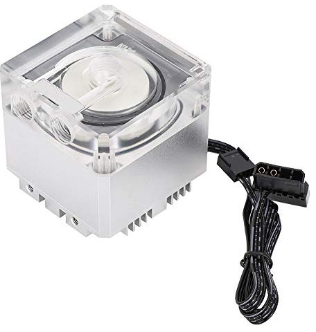 Bomba de computadora de disipación de Calor rápido, Bomba de 3.5 Metros de Flujo de 3000RPM 800L / H, Bomba de enfriamiento de PC(Plata)