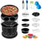 Set di Accessori per Friggitrice ad aria, Set di 13 accessori multifunzione, Tortiera RimovibilePer la Maggior Parte Delle Friggitrici ad Aria da 4,5L-5,2L, Cilindro per Torte 8 in (diametro 20 cm)