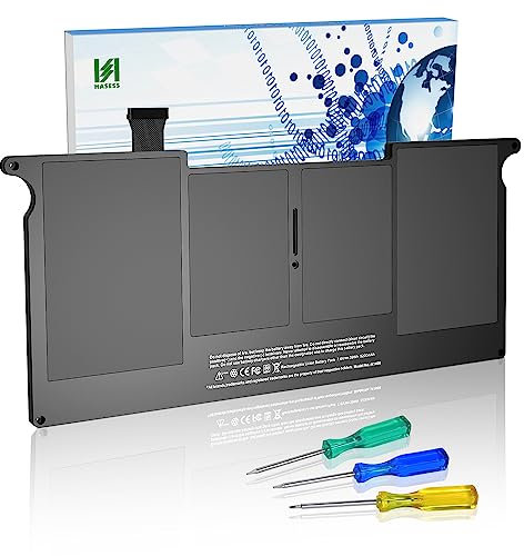 HASESS A1465 Battery Replacement for MacBook Air 11 Inch A1370 A1406 A1465 A1495 Battery Mid 2011 2012 2013 Early 2014 and 2015 Version 7.6 V / 39 Wh - 12 Months Warranty