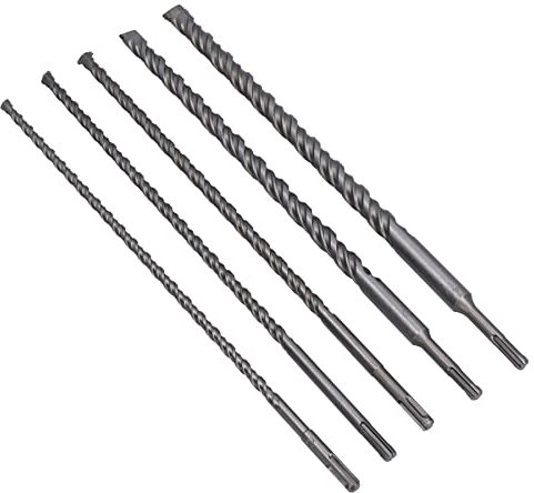 Lot de 5 forets métriques SDS pour briques, blocs de béton, 10 – 25 mm, 450 mm de long