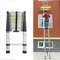 2,6m Teleskopleiter Alu Mehrzweckleiter, 9 Sprossen, rutschfest Verlängerungsleiter, Anlegeleiter Aluminium Leiter Haushaltsleiter für Outdoor & Indoor, 150kg Tragkraft