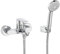 Roca A5A014FC00 Mezclador Baño-Ducha Victoria Plus, ducha de mano, flexible de 1,70 m. y soporte de ducha articulado, Cromado