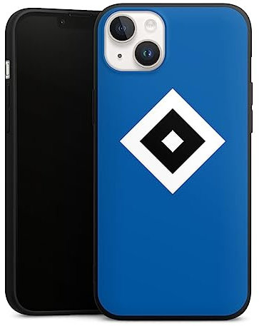 Premium Silikon Hülle kompatibel mit Apple iPhone 14 Handyhülle schwarz Case HSV Logo Hamburger SV