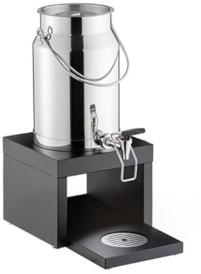 APS 10839 Milchdispenser -BRIDGE-, 39 x 22 cm, H: 45 cm, 5 Liter, 18/8 Edelstahl, Buche, massiv